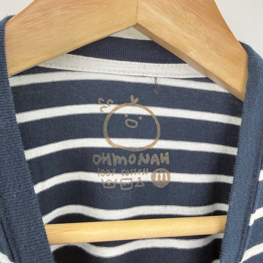 OHMONAH Mens Navy White Stripe Penguin Ice Cream Graphic T Shirt Size‎ Medium - Picture 3 of 7